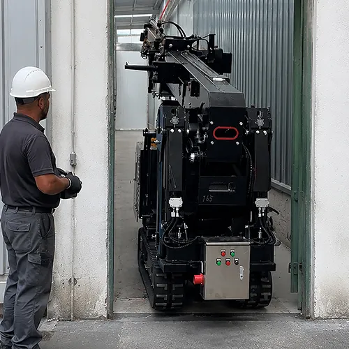 Mini Crawler Spider Crane Application in Narrow Interior Construction